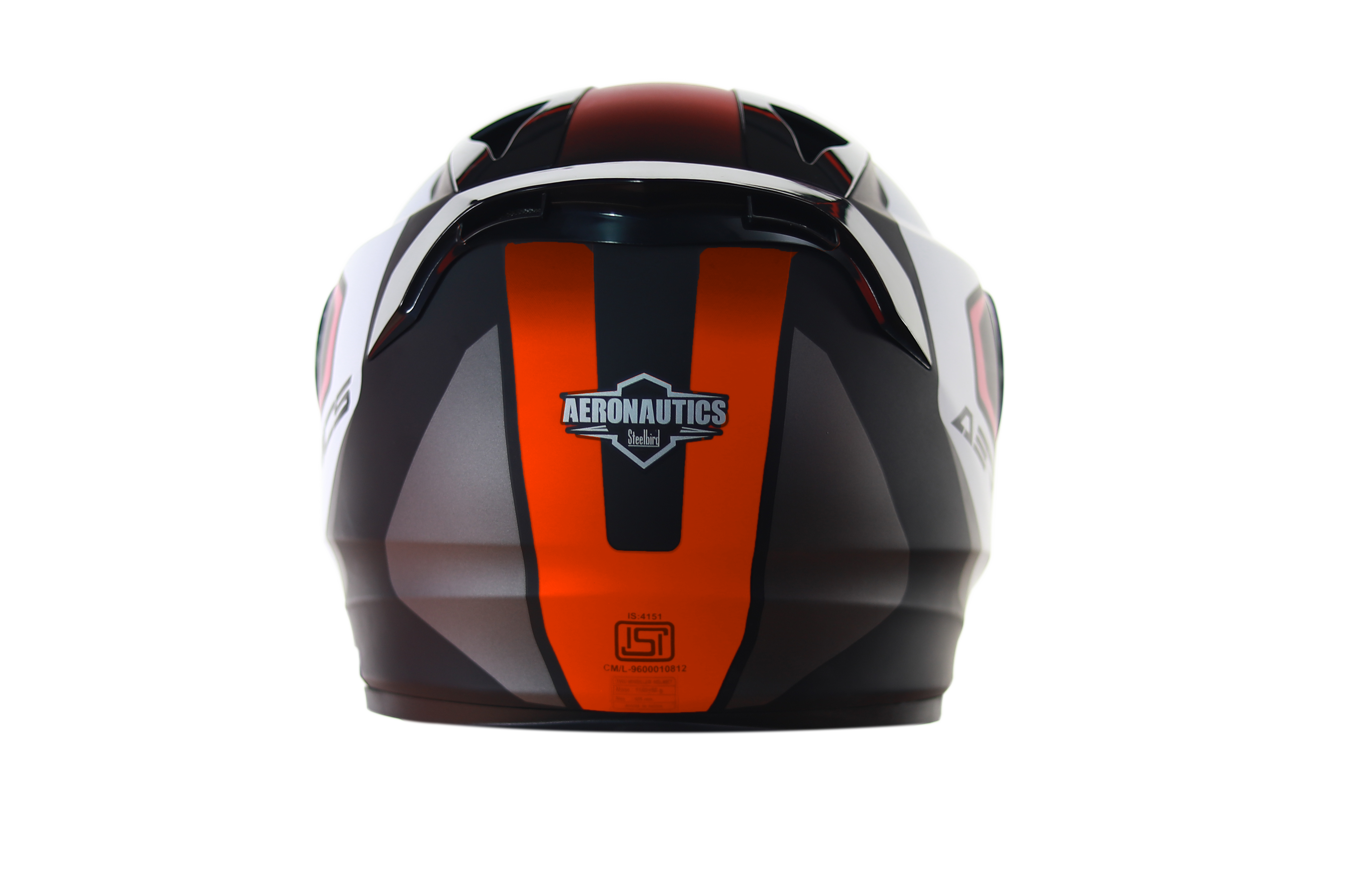 SA-1 Aerodynamics Mat Black With Orange(Fitted With Clear Visor Extra Silver Chrome Visor Free)
